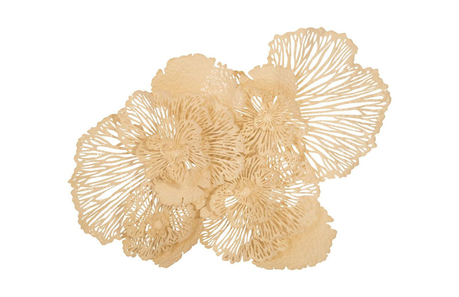 SwayLiving Flower Wall Art, Large, Ivory, Metal WALL ACCENTS