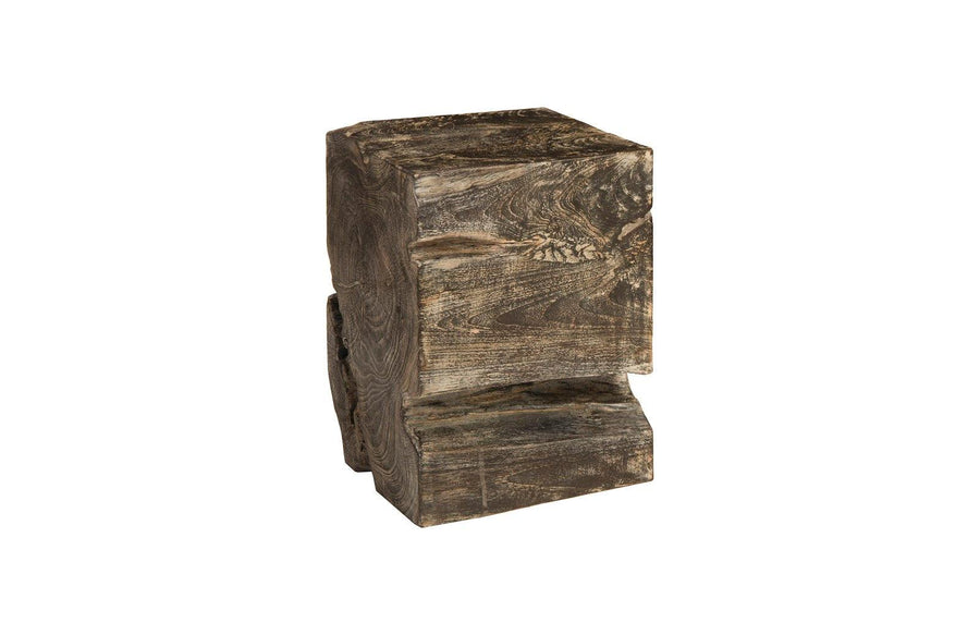 SwayLiving Black Wash Stool, Square OTTOMANS, POUFS, + STOOLS