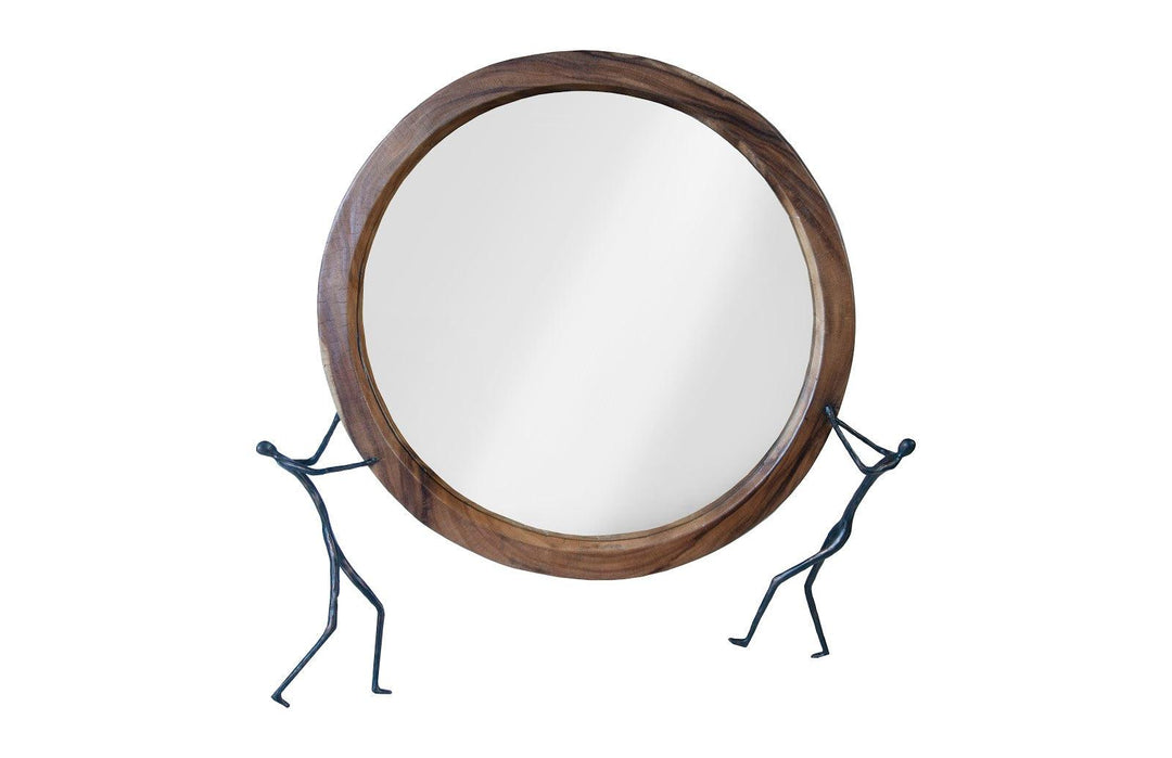 SwayLiving Atlas Mirror, Chamcha Wood, Natural, Metal WALL MIRRORS