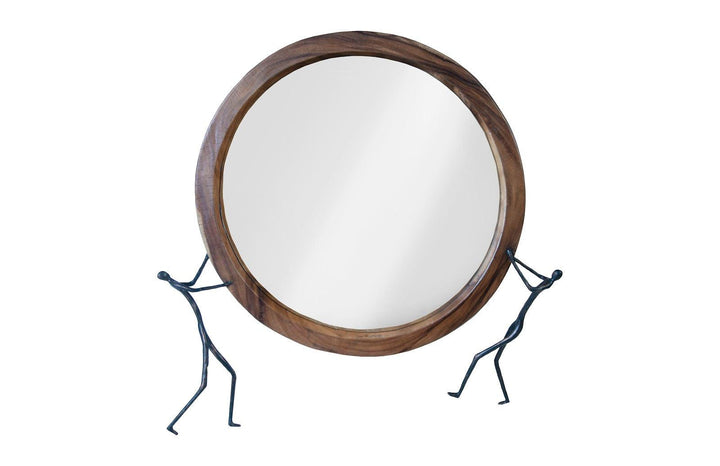 SwayLiving Atlas Mirror, Chamcha Wood, Natural, Metal WALL MIRRORS