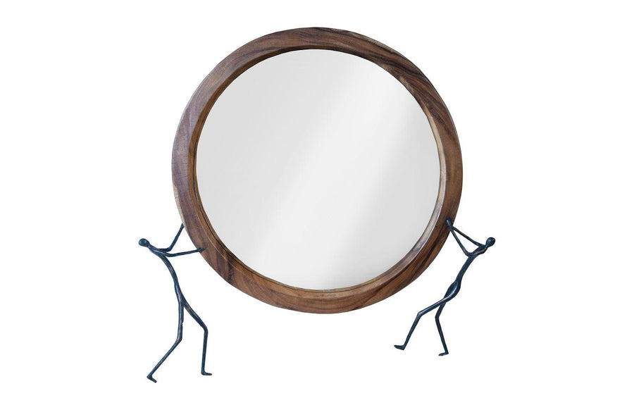 SwayLiving Atlas Mirror, Chamcha Wood, Natural, Metal WALL MIRRORS