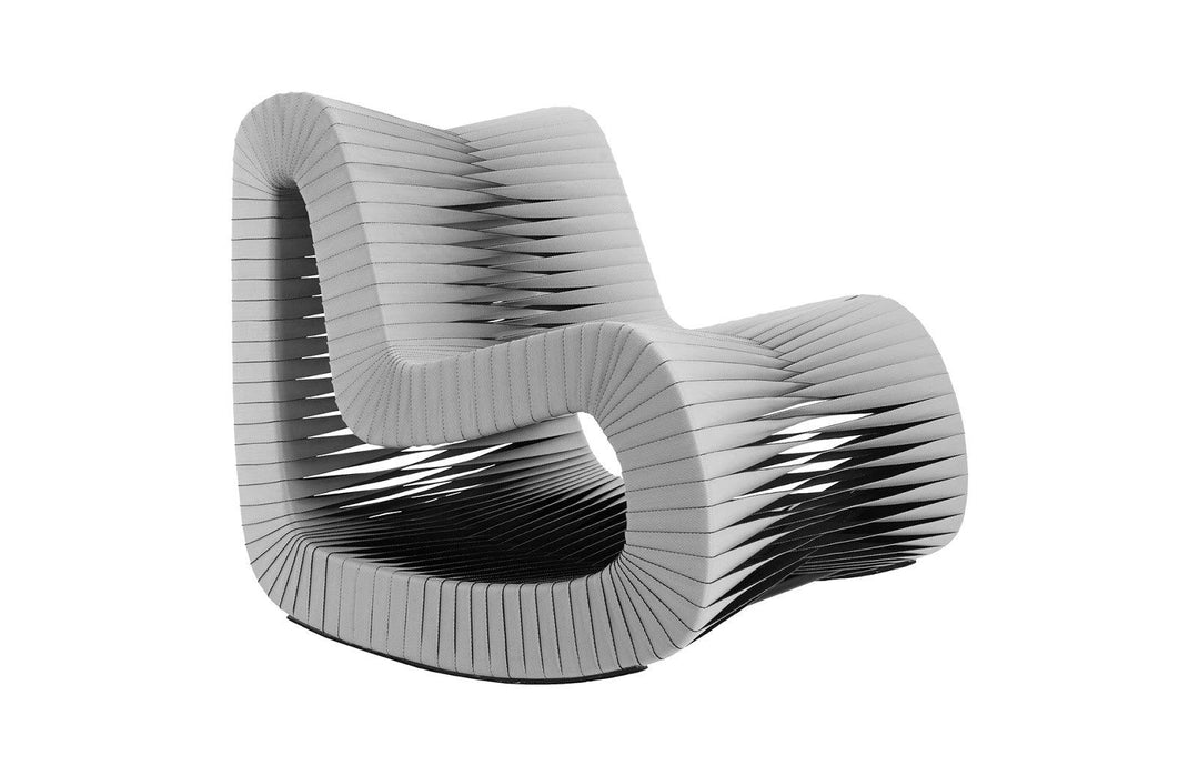 SwayLiving Seat Belt Rocking Chair, Gray/Black ACCENT + LOUNGE CHAIRS