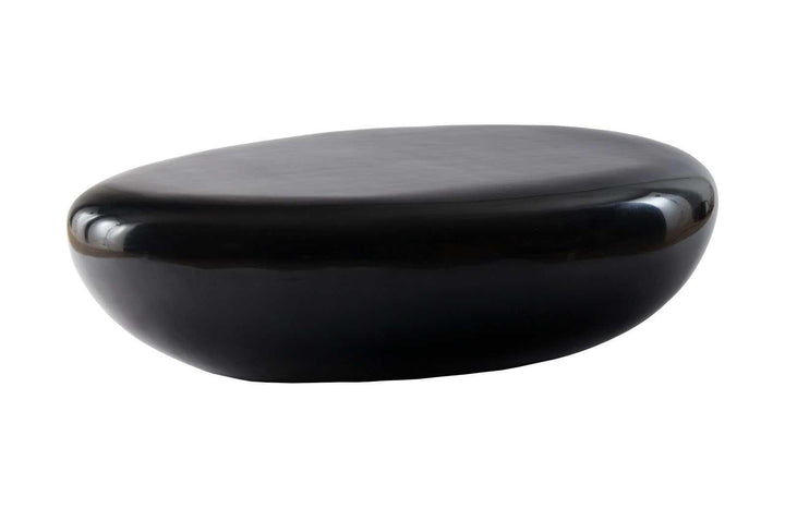 SwayLiving River Stone Coffee Table, Large, Gel Coat Black COFFEE TABLES