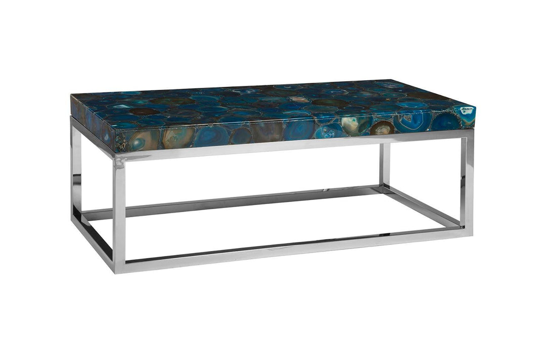 SwayLiving Agate Coffee Table, Stainless Steel Base COFFEE TABLES