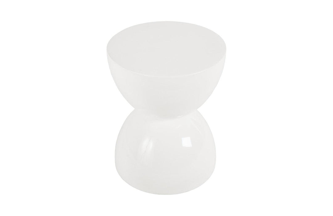 SwayLiving Totem Stool, White Gel Coat, SM OTTOMANS, POUFS, + STOOLS