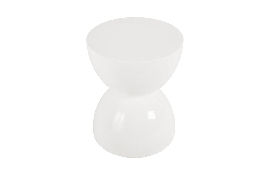 SwayLiving Totem Stool, White Gel Coat, SM OTTOMANS, POUFS, + STOOLS