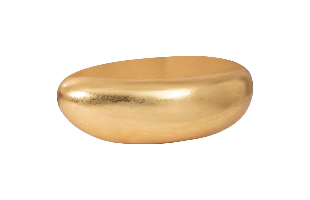 SwayLiving River Stone Coffee Table, Gold Leaf, Small COFFEE TABLES