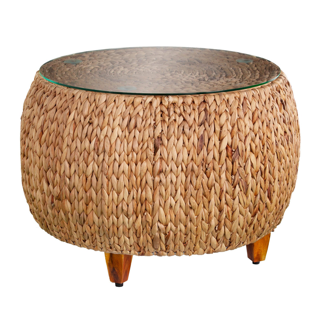 SwayLiving Jokobe Round Water Hyacinth Cocktail Table COFFEE TABLES