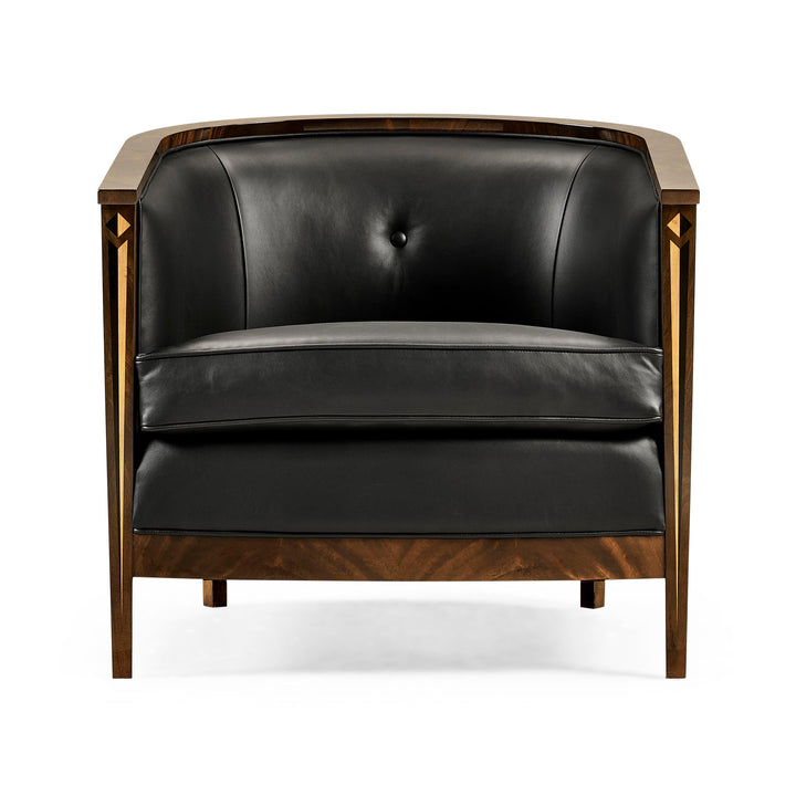 SwayLiving Knightbridge Antique Mahogany Tub Chair ACCENT + LOUNGE CHAIRS