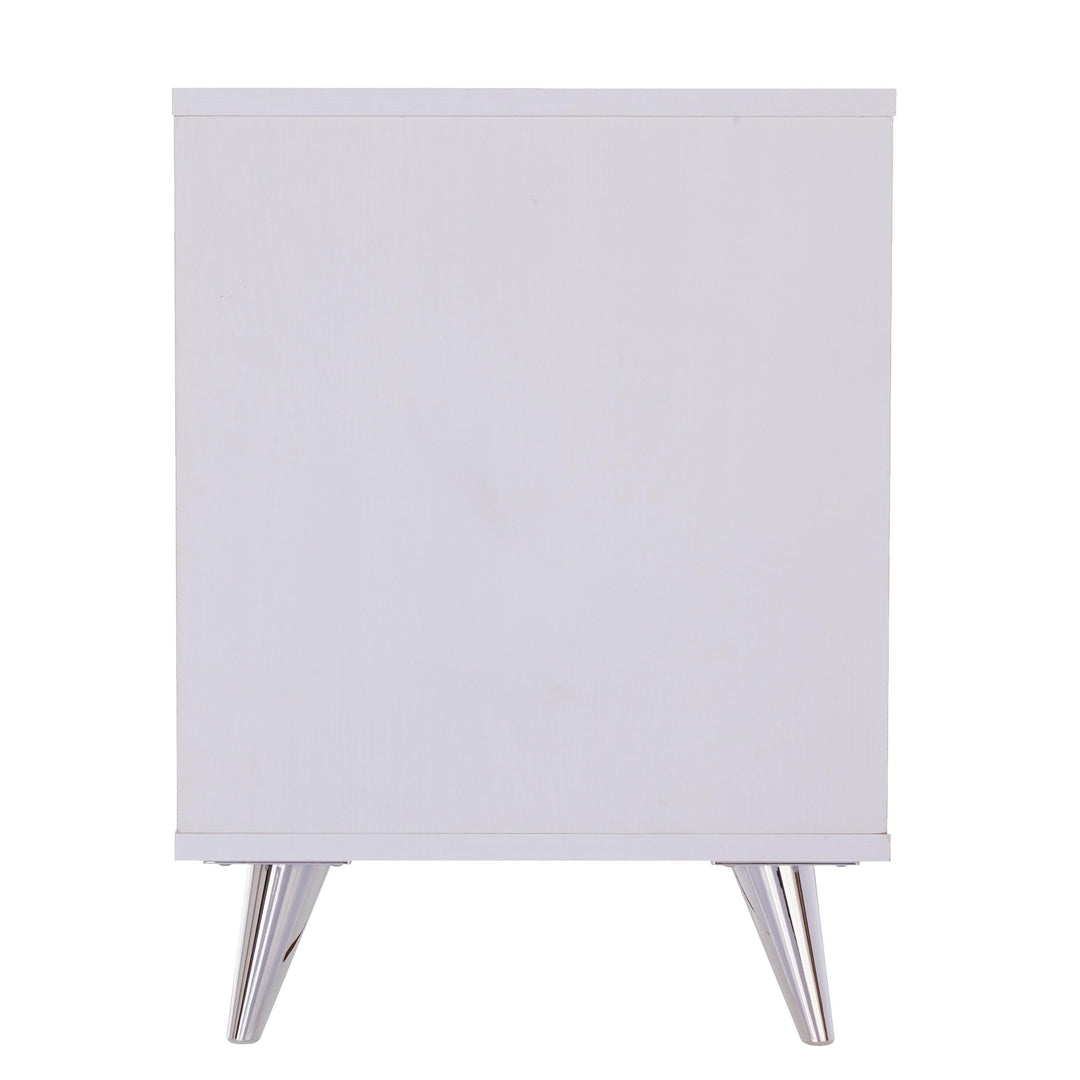 SwayLiving Oren Nightstand with Drawers - White NIGHTSTANDS