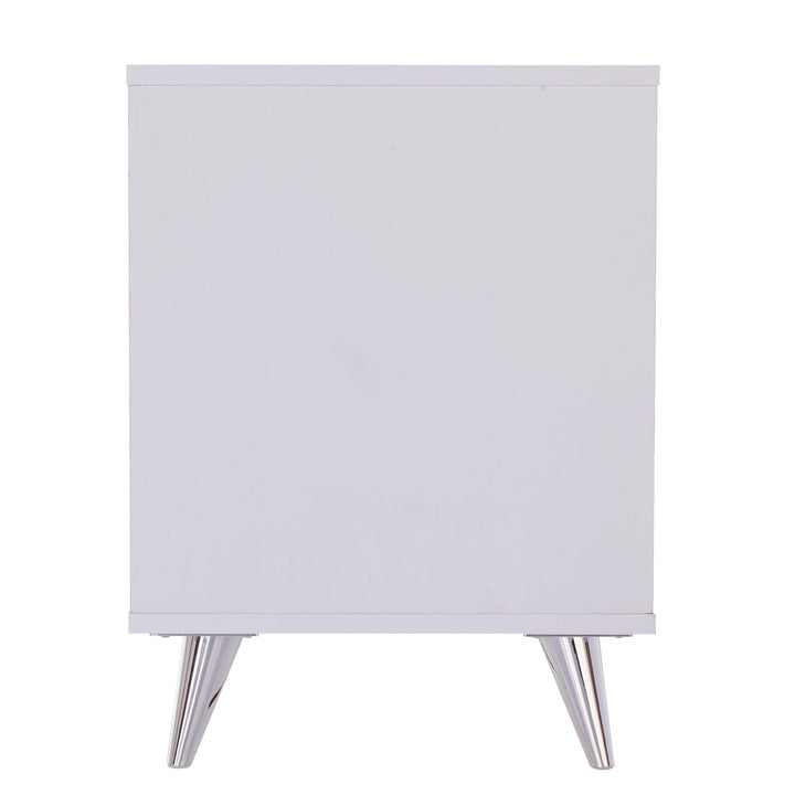 SwayLiving Oren Nightstand with Drawers - White NIGHTSTANDS