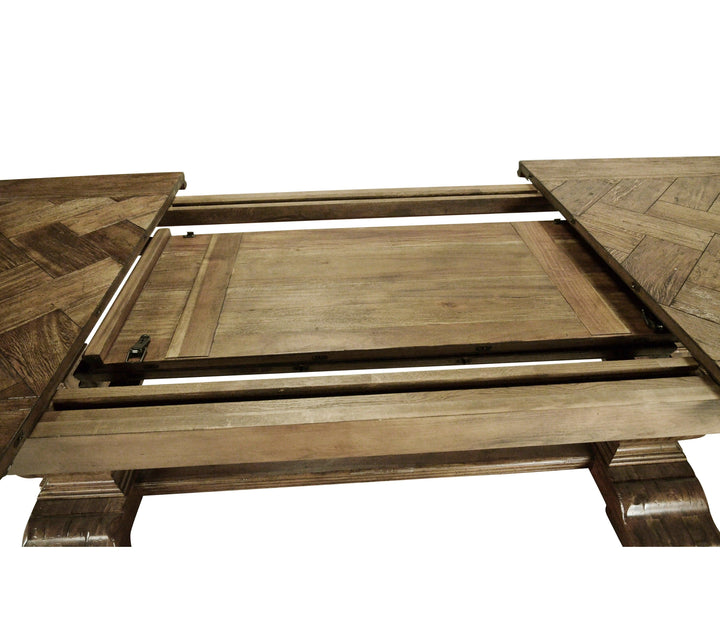 SwayLiving Casual Accents Medium Driftwood Parquet Top Dining Table DINING TABLES