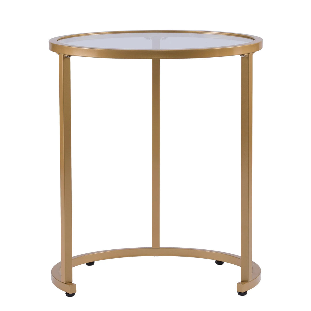 SwayLiving Evelyn Glam Nesting Side Table 2pc Set – Gold ACCENT TABLES