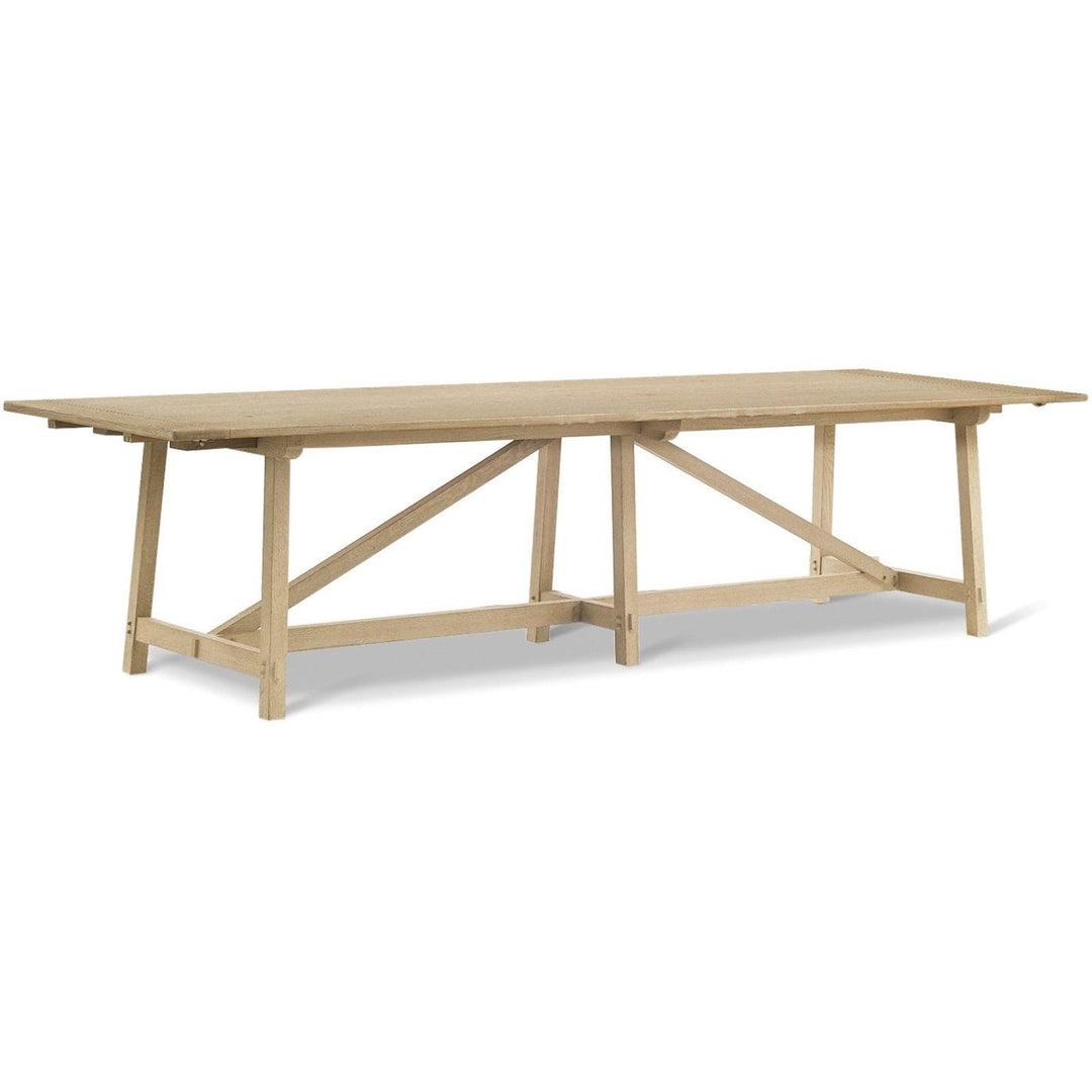 SwayLiving Timeless Sidereal French Laundry Dining Table 125" in Stripped Oak DINING TABLES