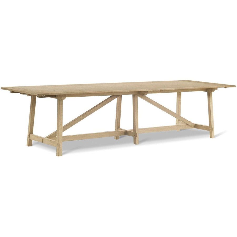 SwayLiving Timeless Sidereal French Laundry Dining Table 125" in Stripped Oak DINING TABLES