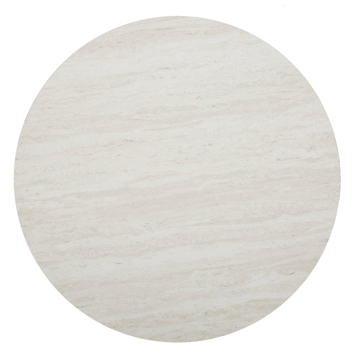 SwayLiving Luna Round Faux Stone Coffee Table - Champagne COFFEE TABLES