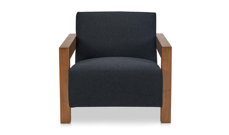 Garnet Lounge Chair Charcoal Wool Blend - SwayLiving