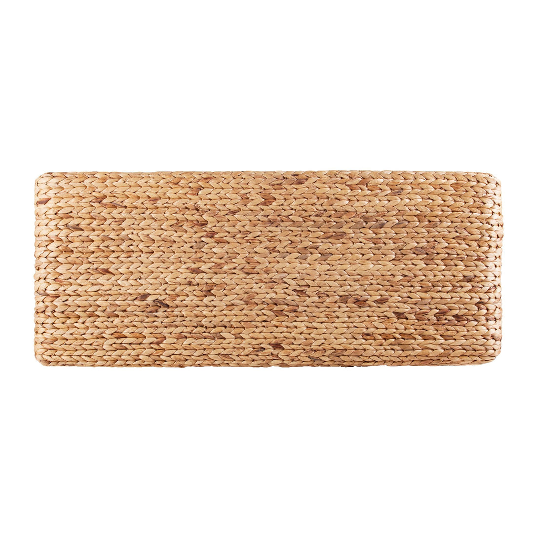SwayLiving Standerson White Woven Coffee Table Bench BENCHES