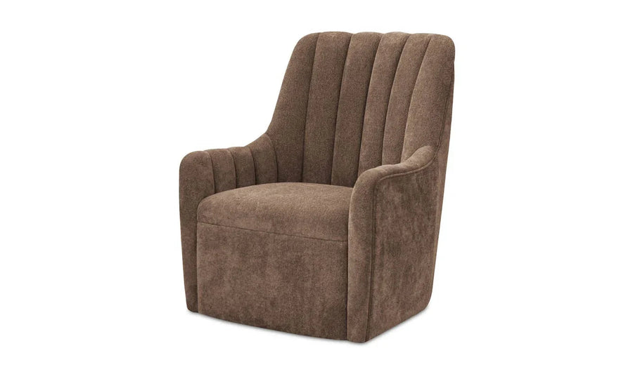 Bowie Swivel Chair Cool Brown - SwayLiving