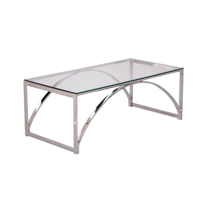 SwayLiving Stevenly Glass-Top Cocktail Table COFFEE TABLES
