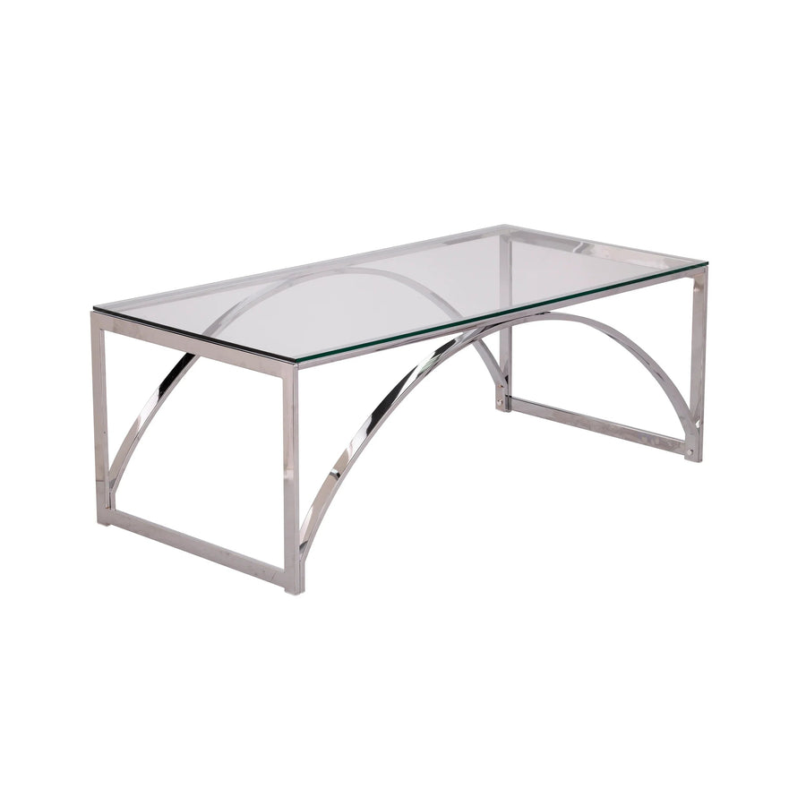 SwayLiving Stevenly Glass-Top Cocktail Table COFFEE TABLES