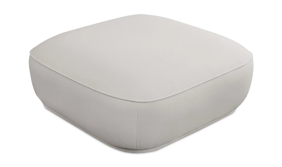 Marion Square Ottoman White - SwayLiving
