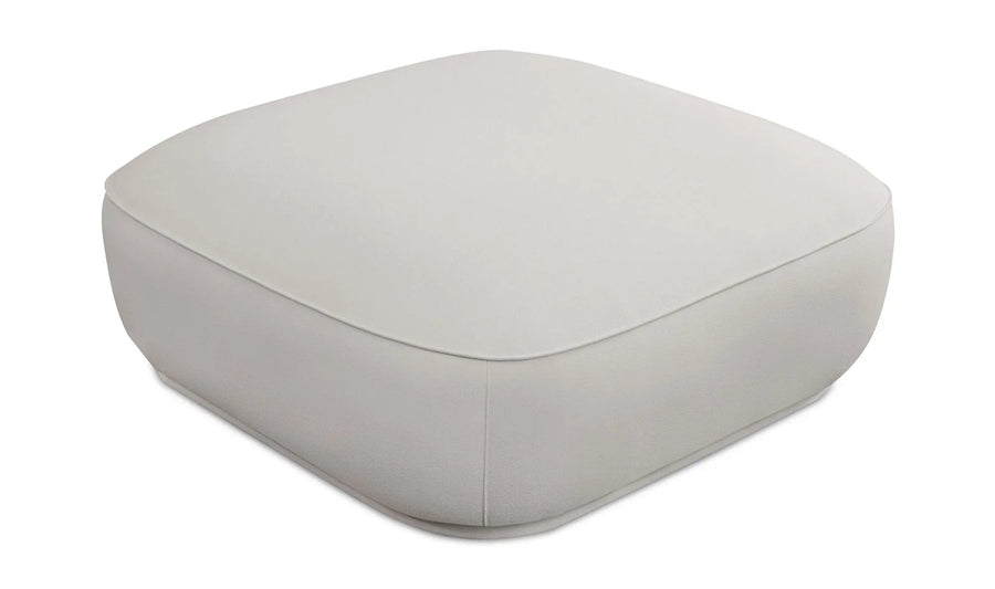 Marion Square Ottoman White - SwayLiving