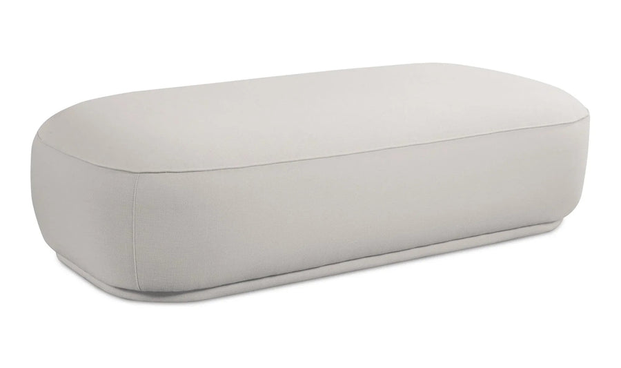 Marion Rectangular Ottoman White - SwayLiving