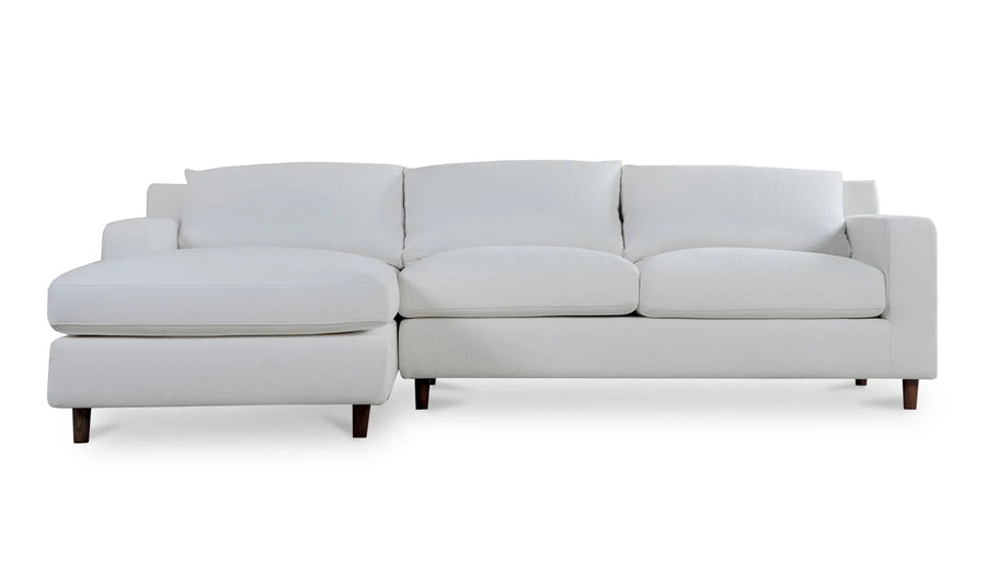 Hutton Left Sectional White - SwayLiving