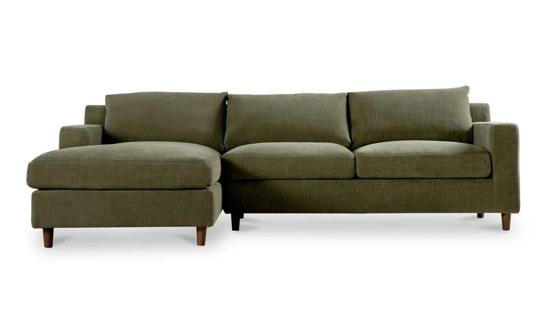 Hutton Left Sectional Olive - SwayLiving