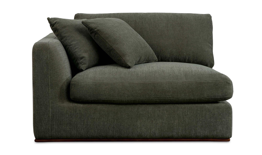 Rue Left Arm Facing Chair Deep Green - SwayLiving