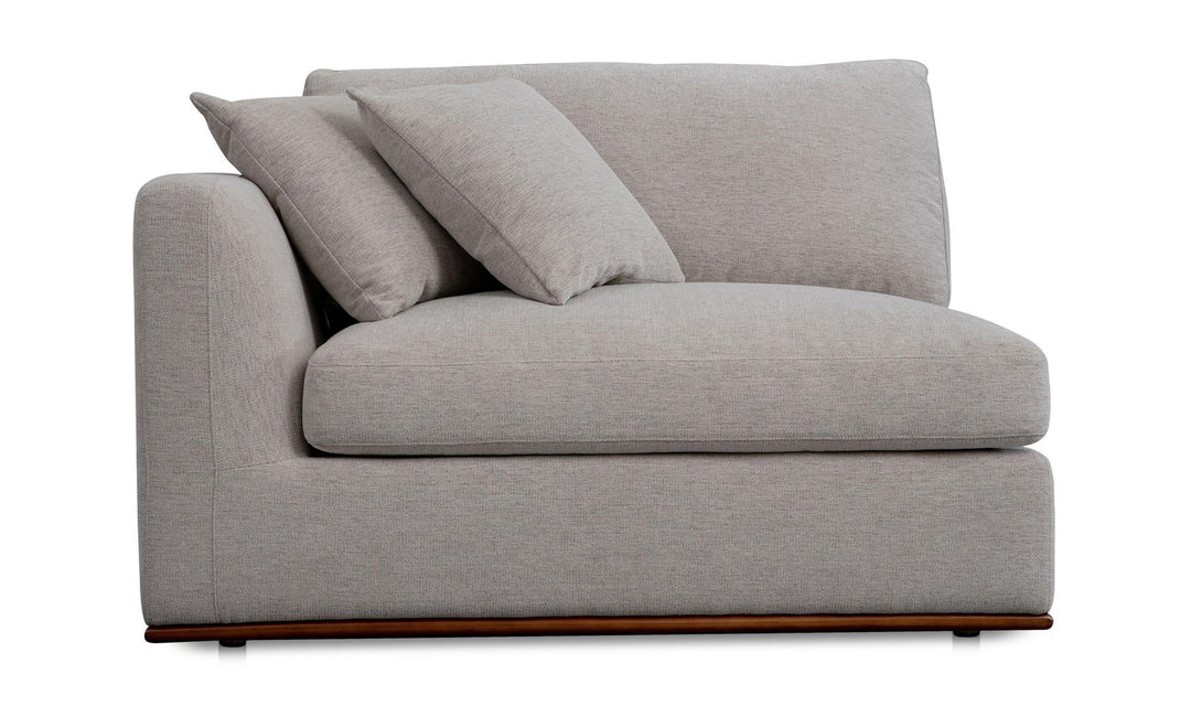 Rue Left Arm Facing Chair Flecked Grey - SwayLiving