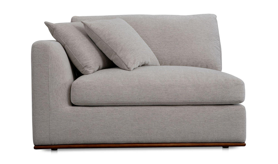 Rue Left Arm Facing Chair Flecked Grey - SwayLiving