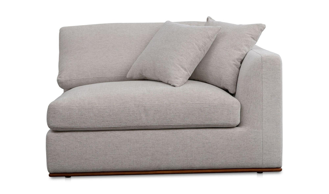 Rue Right Arm Facing Chair Flecked Grey - SwayLiving