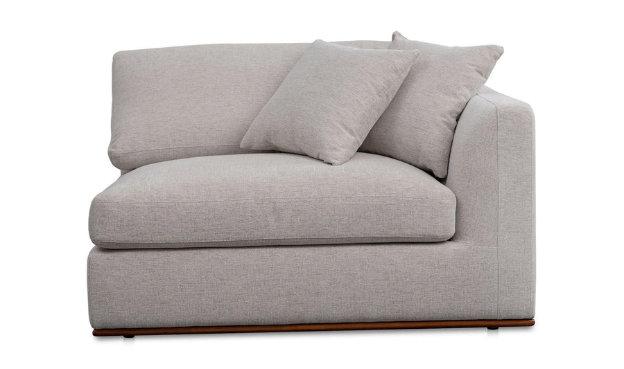 Rue Right Arm Facing Chair Flecked Grey - SwayLiving