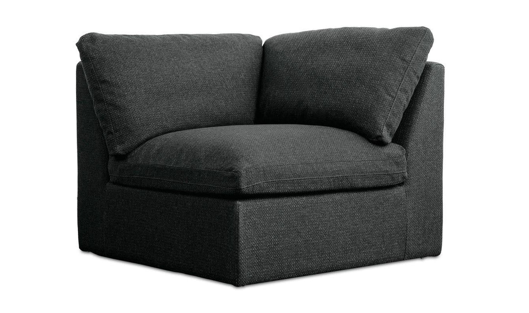 Miles Outdoor Corner Speckled Charcoal - SwayLiving