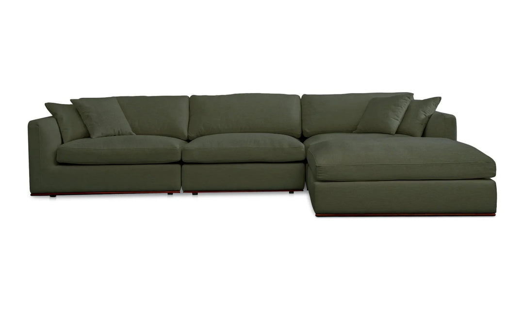 Rue Lounge Modular Sectional Deep Green - SwayLiving