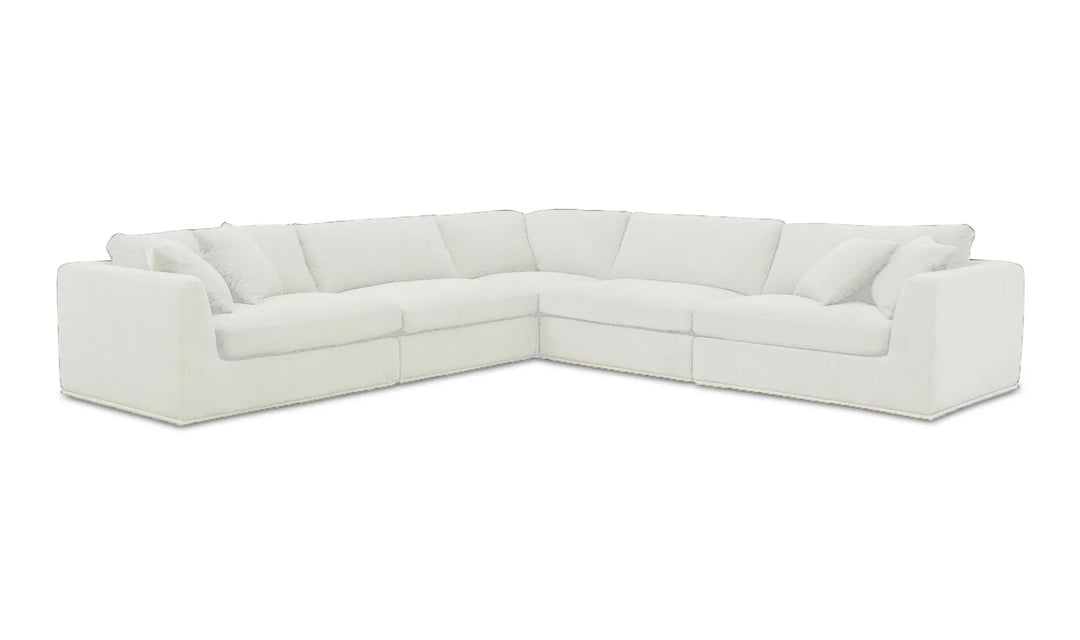 Rue Classic L Modular Sectional Off White - SwayLiving