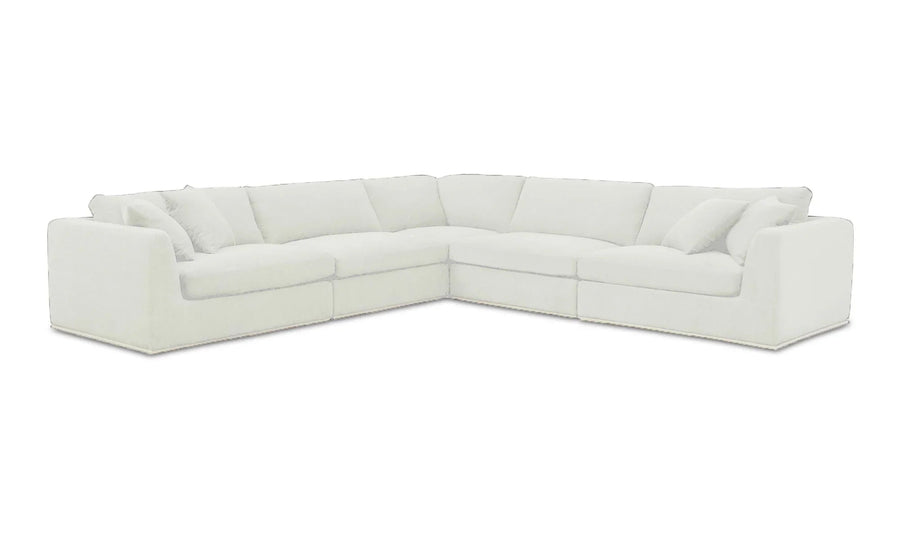 Rue Classic L Modular Sectional Off White - SwayLiving