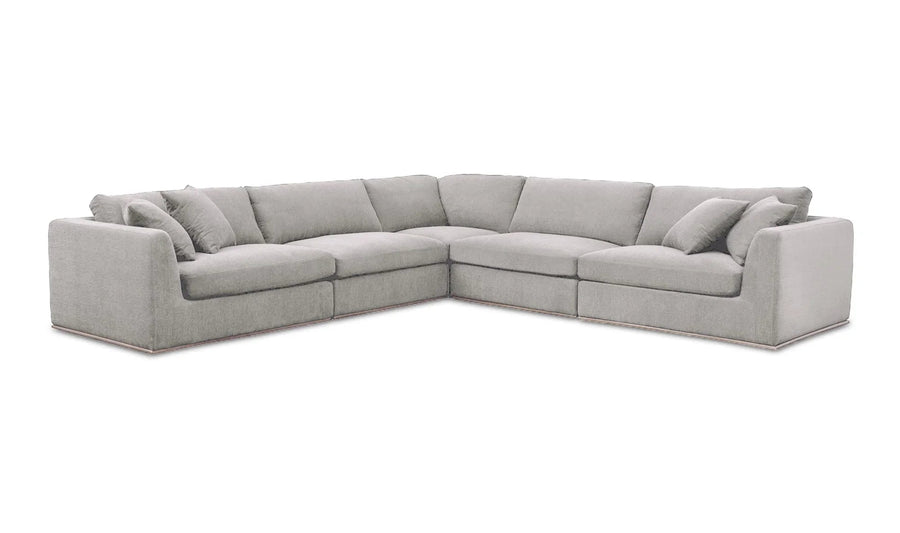 Rue Classic L Modular Sectional Flecked Grey - SwayLiving
