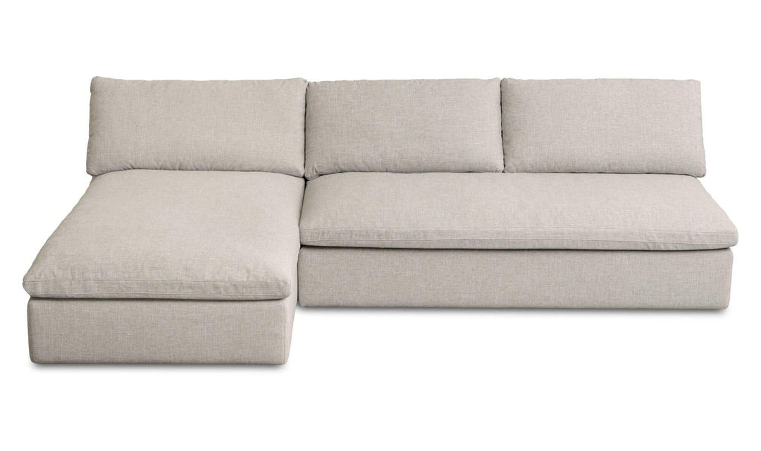 Miles Outdoor Modular 2 Piece Speckled Light Grey - SwayLiving