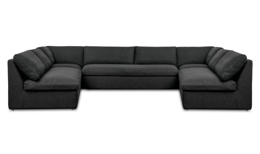 Miles Outdoor Modular 5 Piece Speckled Charcoal - SwayLiving