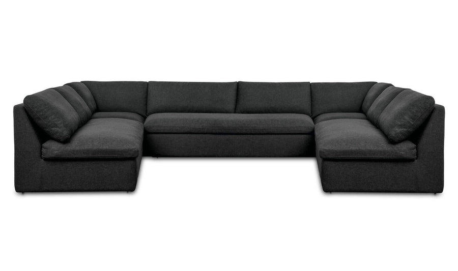 Miles Outdoor Modular 5 Piece Speckled Charcoal - SwayLiving