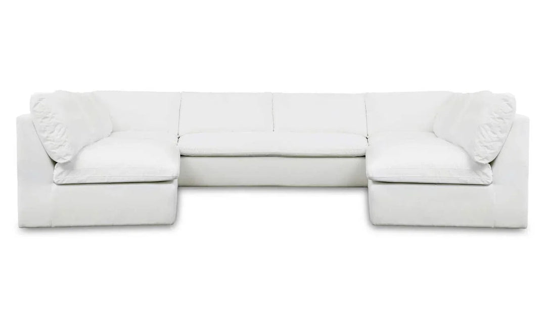 Miles Outdoor Modular 5 Piece White - SwayLiving