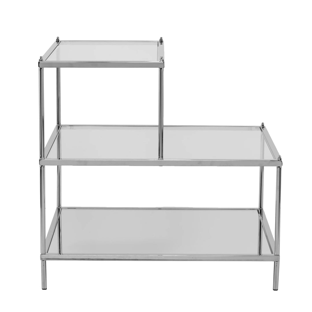 SwayLiving Knox Glam Mirrored Accent Table - Chrome ACCENT TABLES