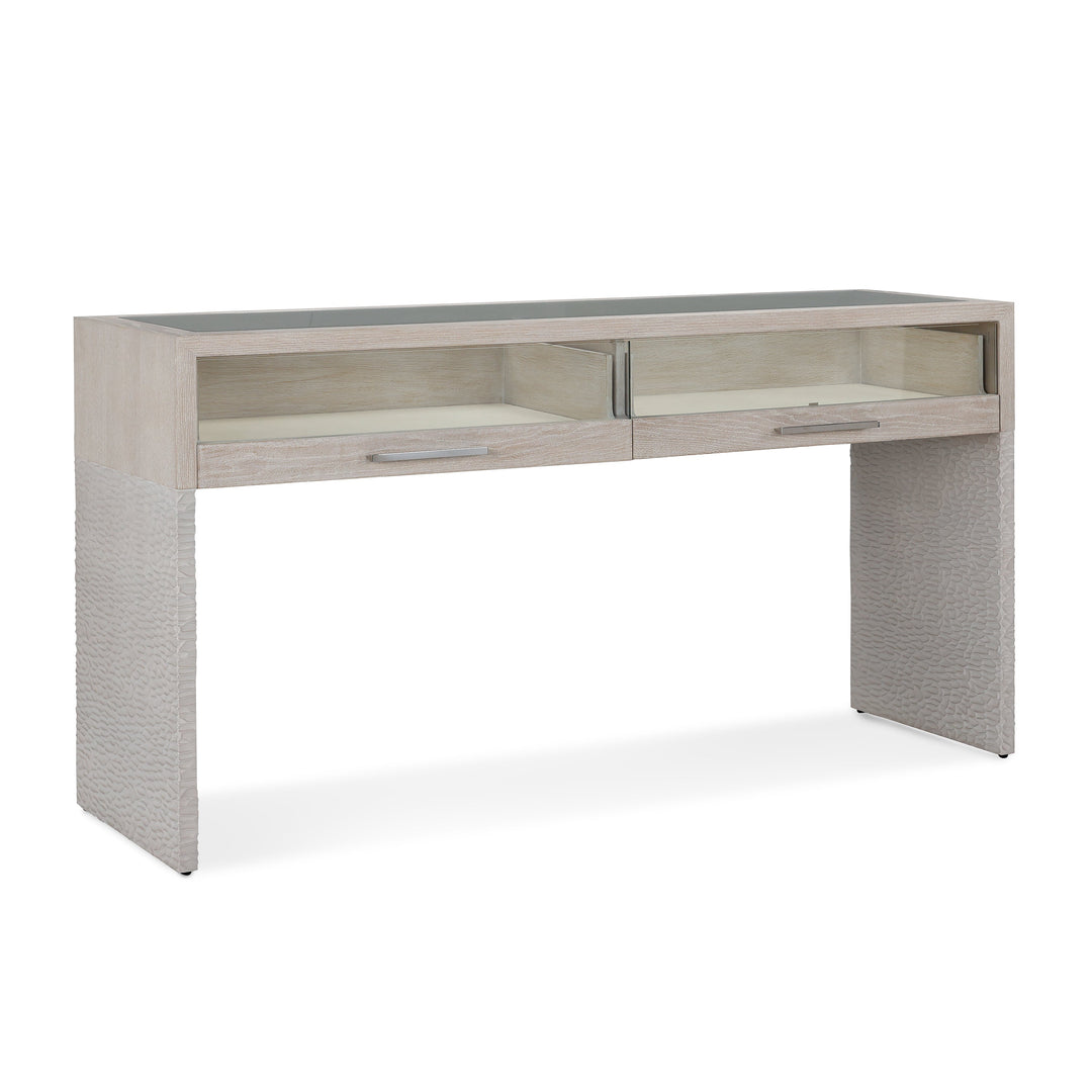 Galicia Two-Drawer Lighted Console Table