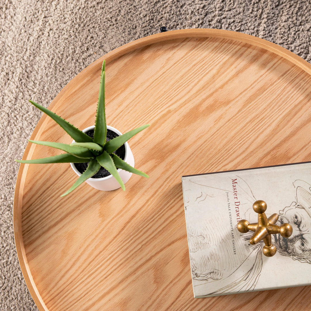 SwayLiving Verlington Round Cocktail Table - Natural COFFEE TABLES