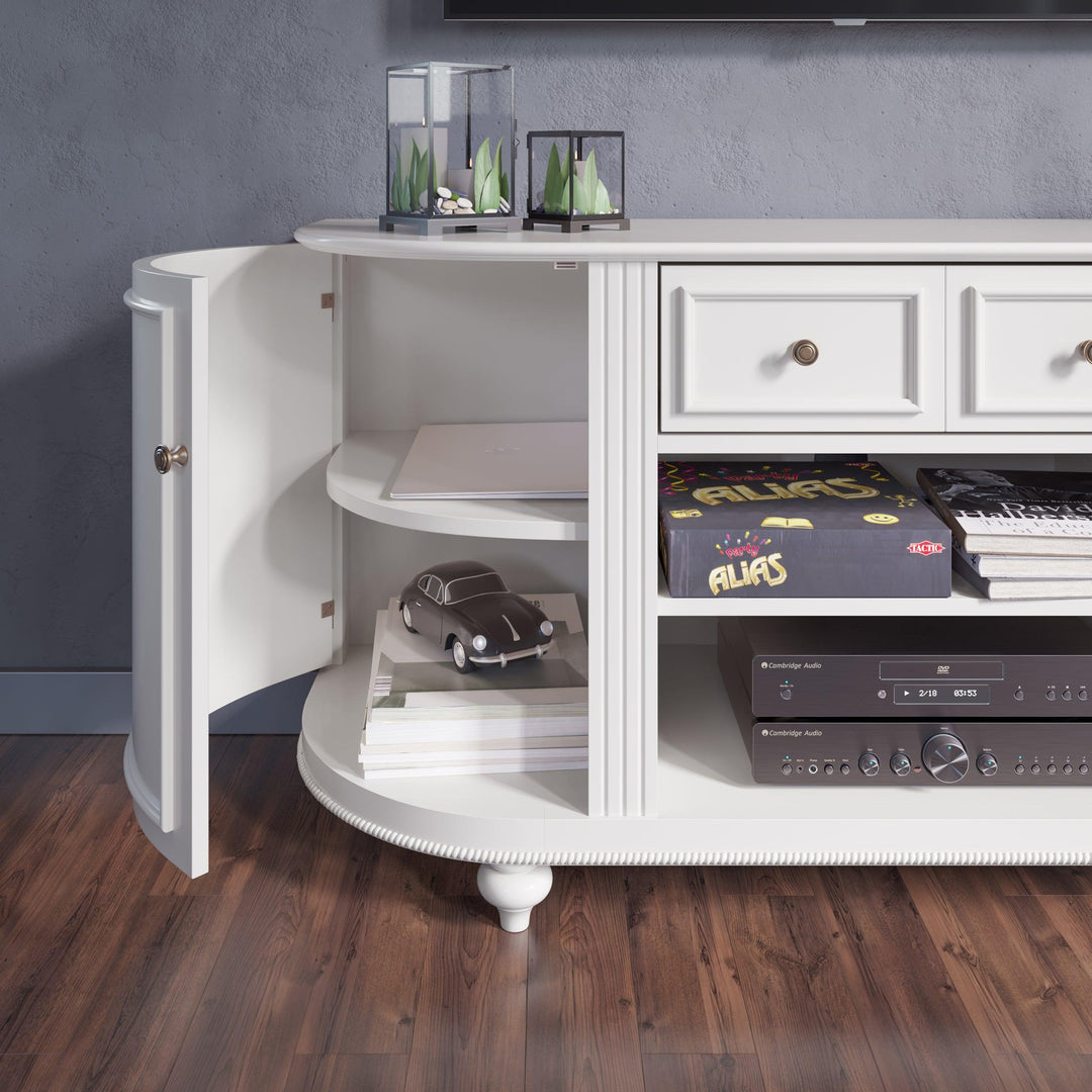 SwayLiving Dandridge White TV Stand MEDIA + TV STANDS