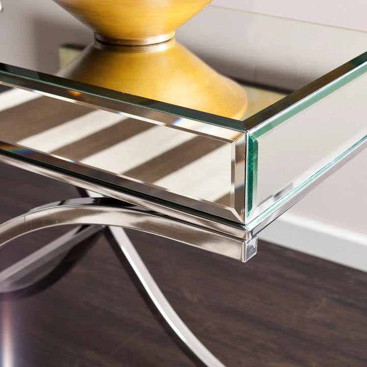 SwayLiving Ava Mirrored Console Table - Chrome CONSOLE TABLES