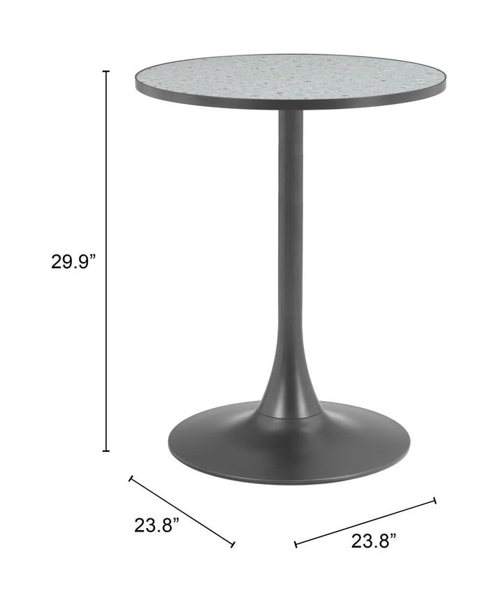 SwayLiving Bite Bistro Table Gray & Black DINING TABLES